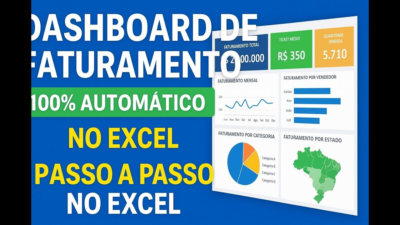 📊 Dashboard de Faturamento no Excel – Completo, Automático e Profissional (Passo a Passo)
