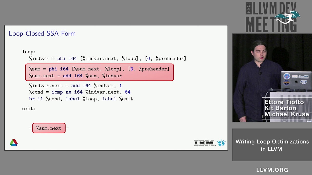 2019 LLVM Developers’ Meeting: “Writing Loop Optimizations in LLVM”