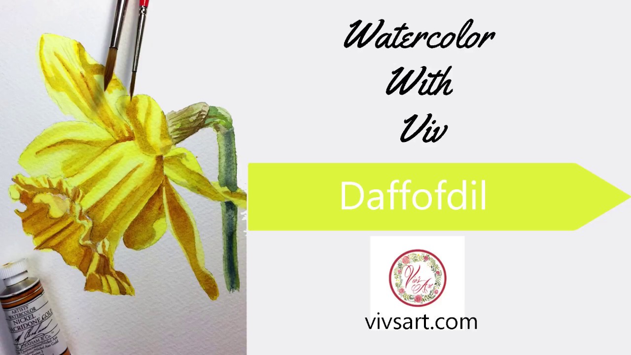 How to Paint a Daffodil in Watercolor