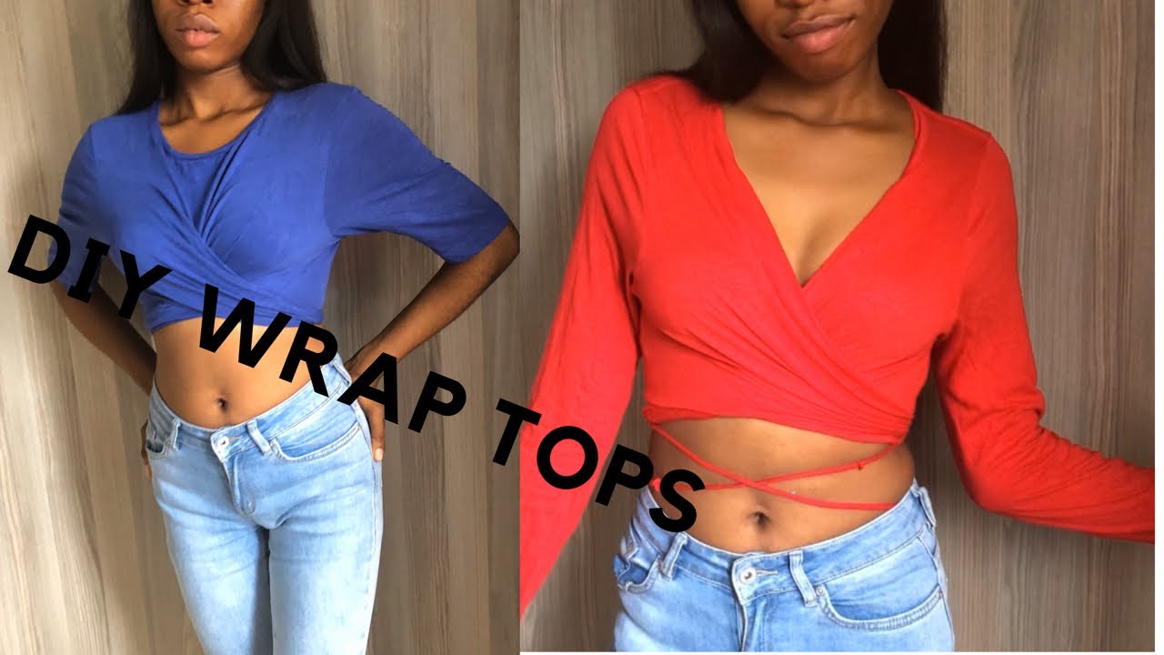 #diy #transformation #thrift #lifehacks #clothhack  DIY T-shirt Transformation to Wrap Top||Two Ways