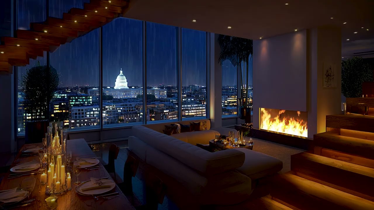 Rainy Evening Jazz Lounge 🎷🌧️ Stress Relief Music