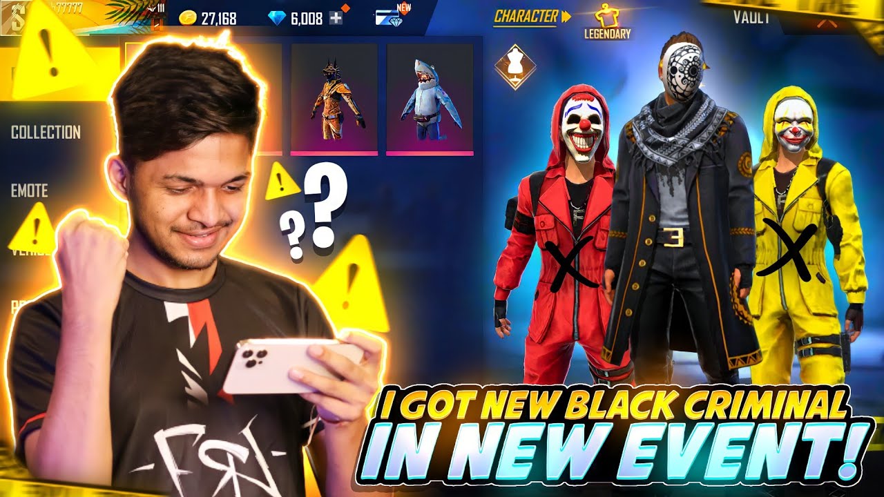 I Got New Black Criminal Bundle 🤯 End Of Red Criminal Bundle 🤯 Garena Free Fire