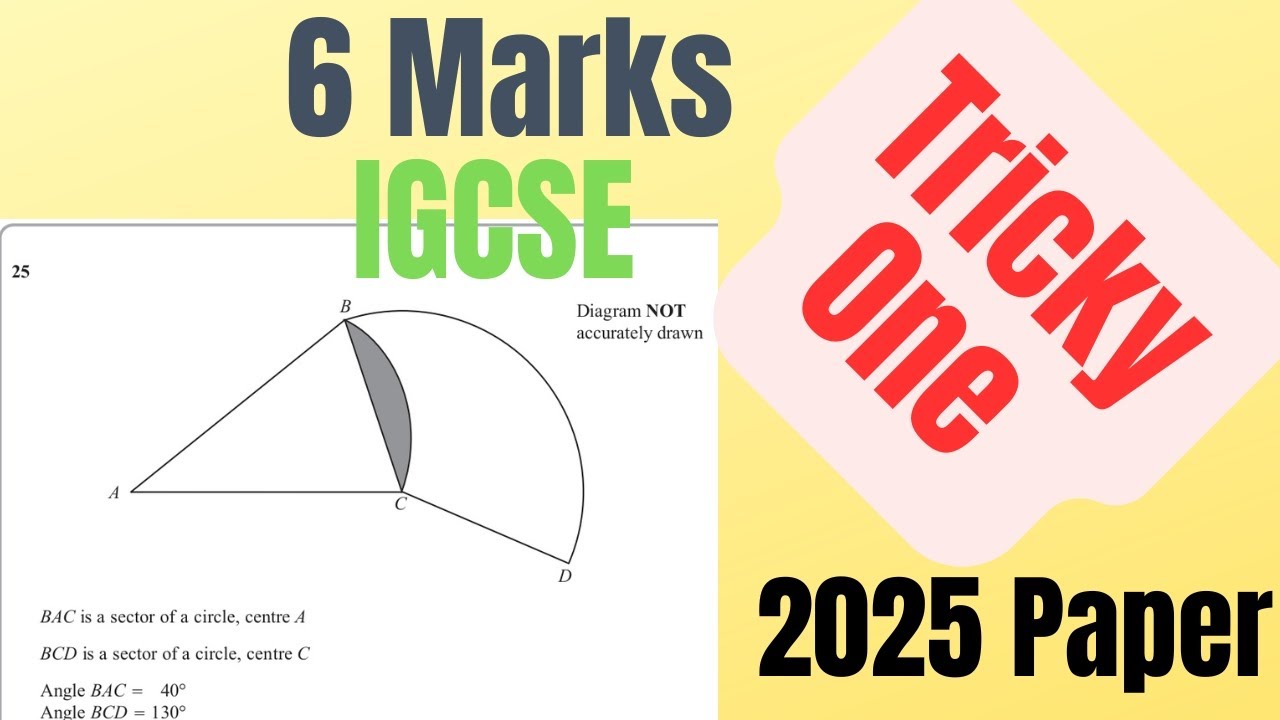 Edexcel IGCSE Maths A May 2025 Paper 1HR | Q25 Arc Length & Shaded Segments | 4MA1/1HR