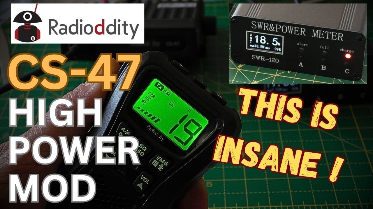 Модификация Extra POWER (без пайки) от радиостанции Radioddity CS-47 CB.