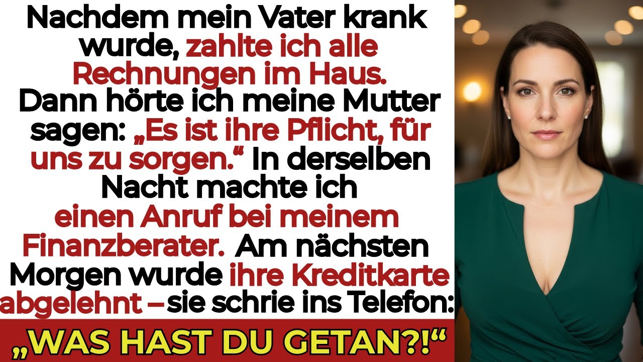 Meine Familie sagte: „Du schuldest uns alles!“ — Also sperrte ich ihre Karten beim Familientreffen