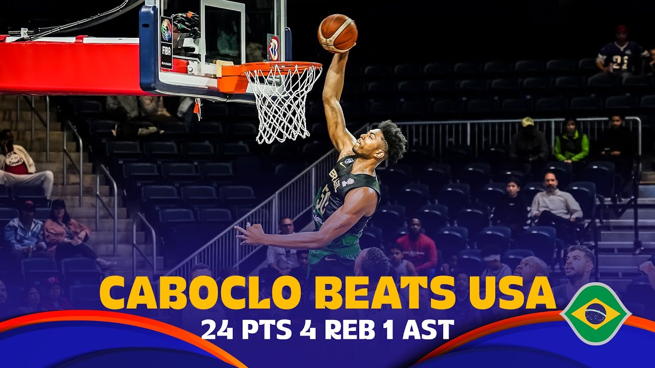 Bruno Caboclo 🇧🇷 with an incredible game to beat USA | 24 PTS 4 REB 1 AST  | #FIBAWC 2023