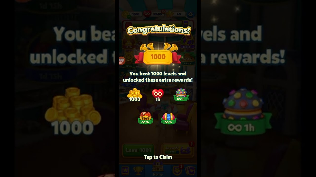 i hit the level 1000 mark in Royal match