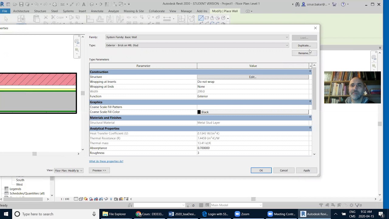 Simulation thermique _ REVIT