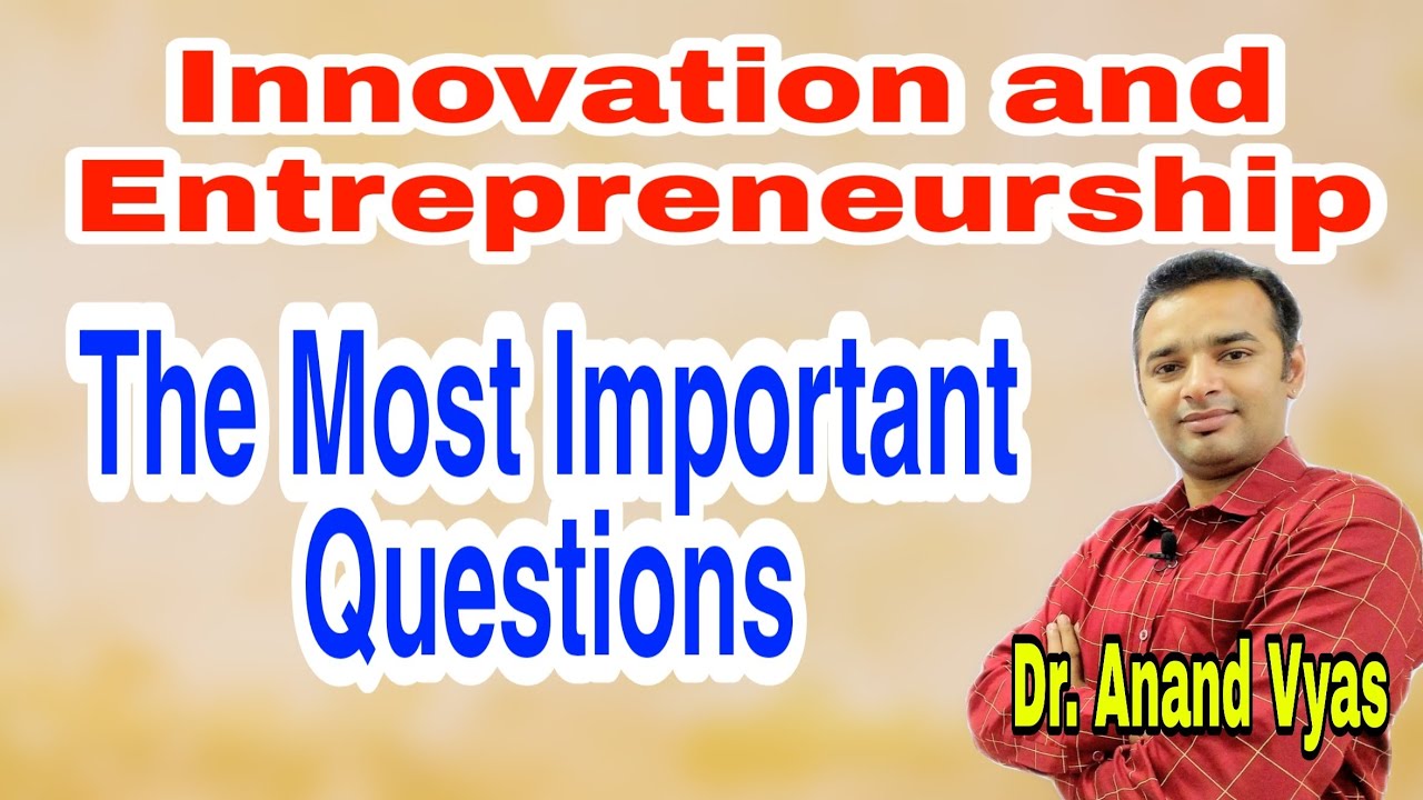 innovation and entrepreneurship | AKTU | the Most Important questions | MBA
