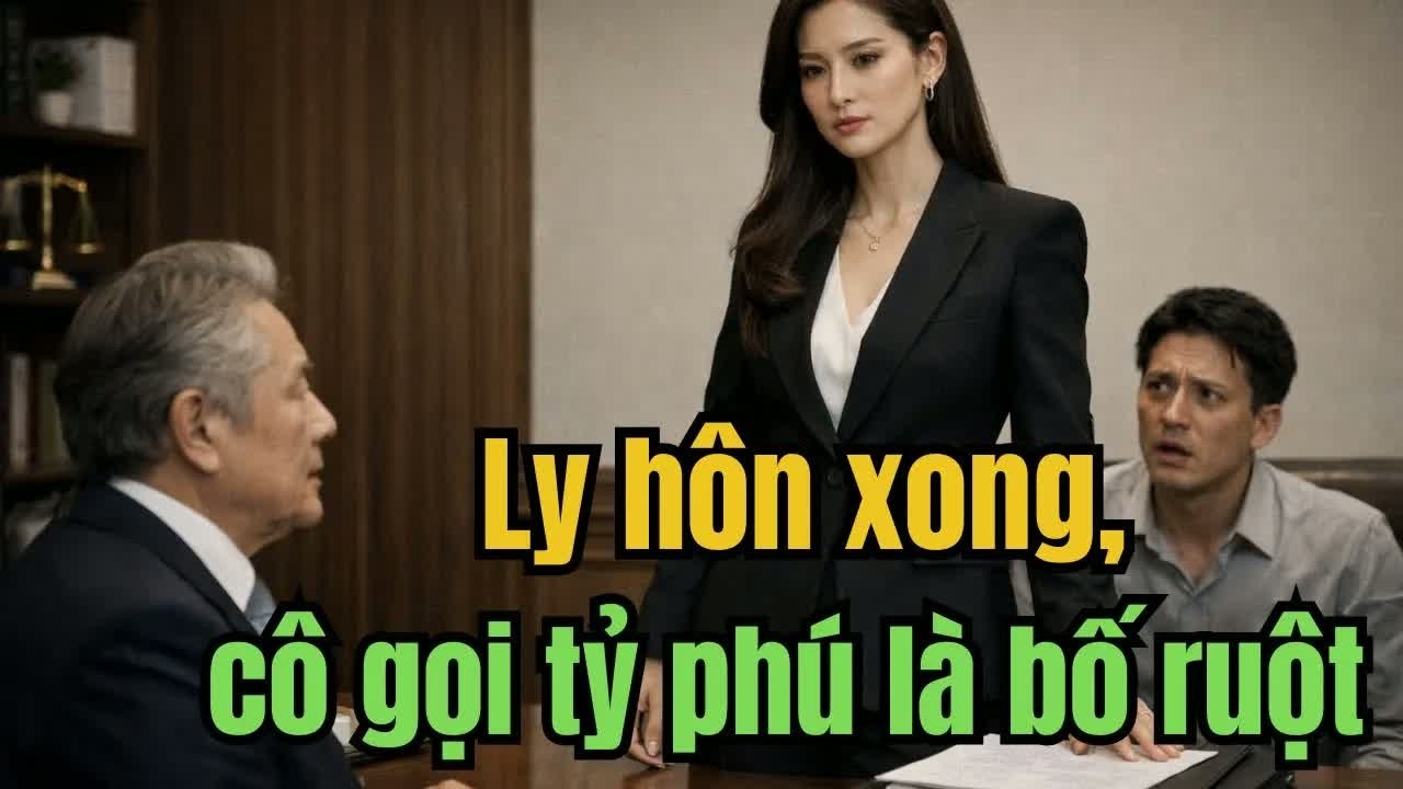 Ly hôn xong 15 phút, chồng cứ tái mặt khi thấy vợ gọi tỷ phú là bố ruột, mọi người bàng hoàng tột đ