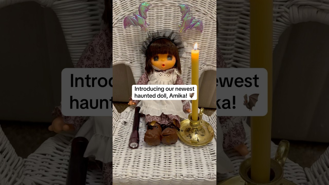 Introducing our new haunted doll, Amika!🦇