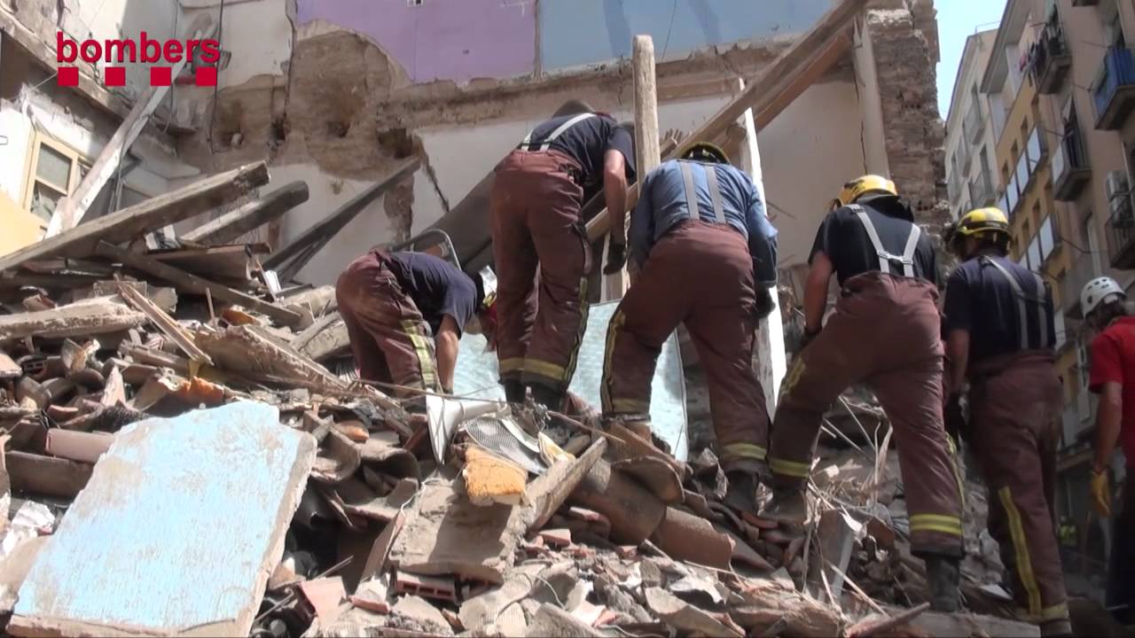 Esfondrament d'un edifici a Lleida - 3 de juliol de 2012