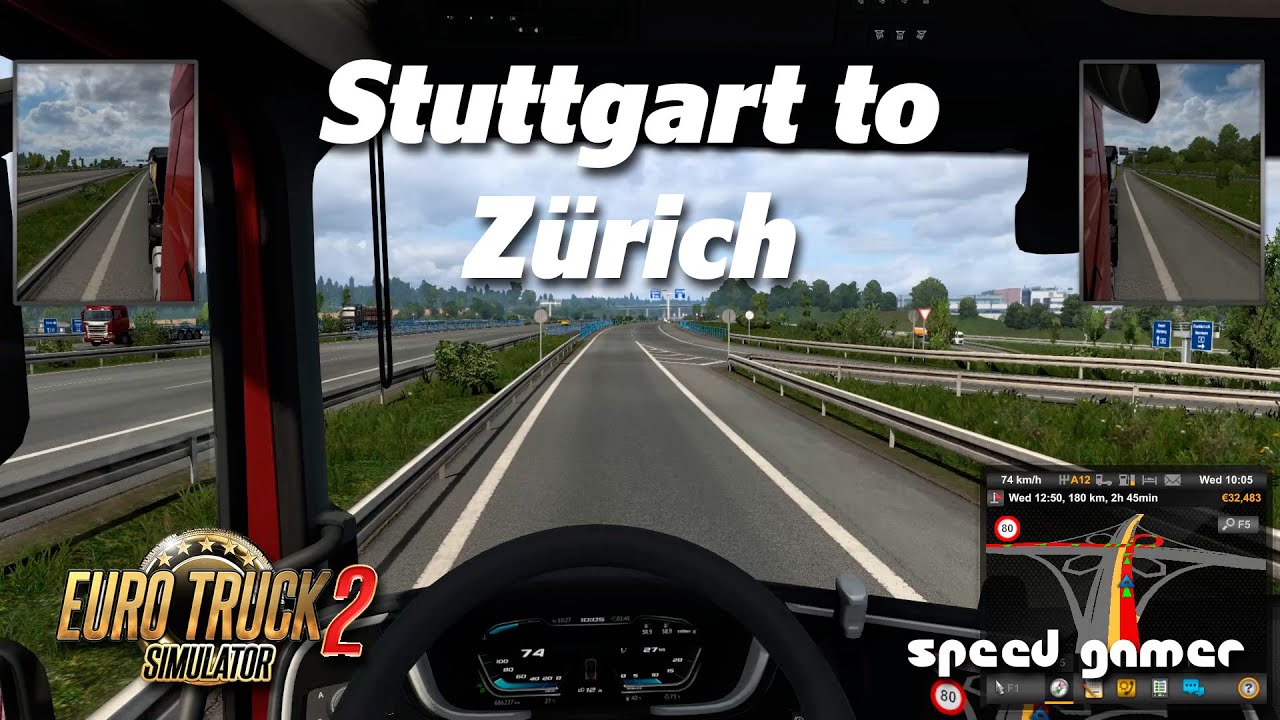 Stuttgart to Z&uuml;rich - Euro Truck Simulator Gameplay