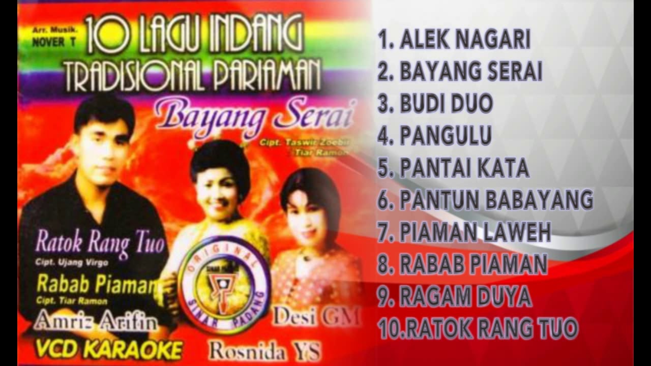 Full Album - BAYANG SERAI - INDANG PARIAMAN VOL 1 - AMRIZ ARIFIN - Lagu Minang