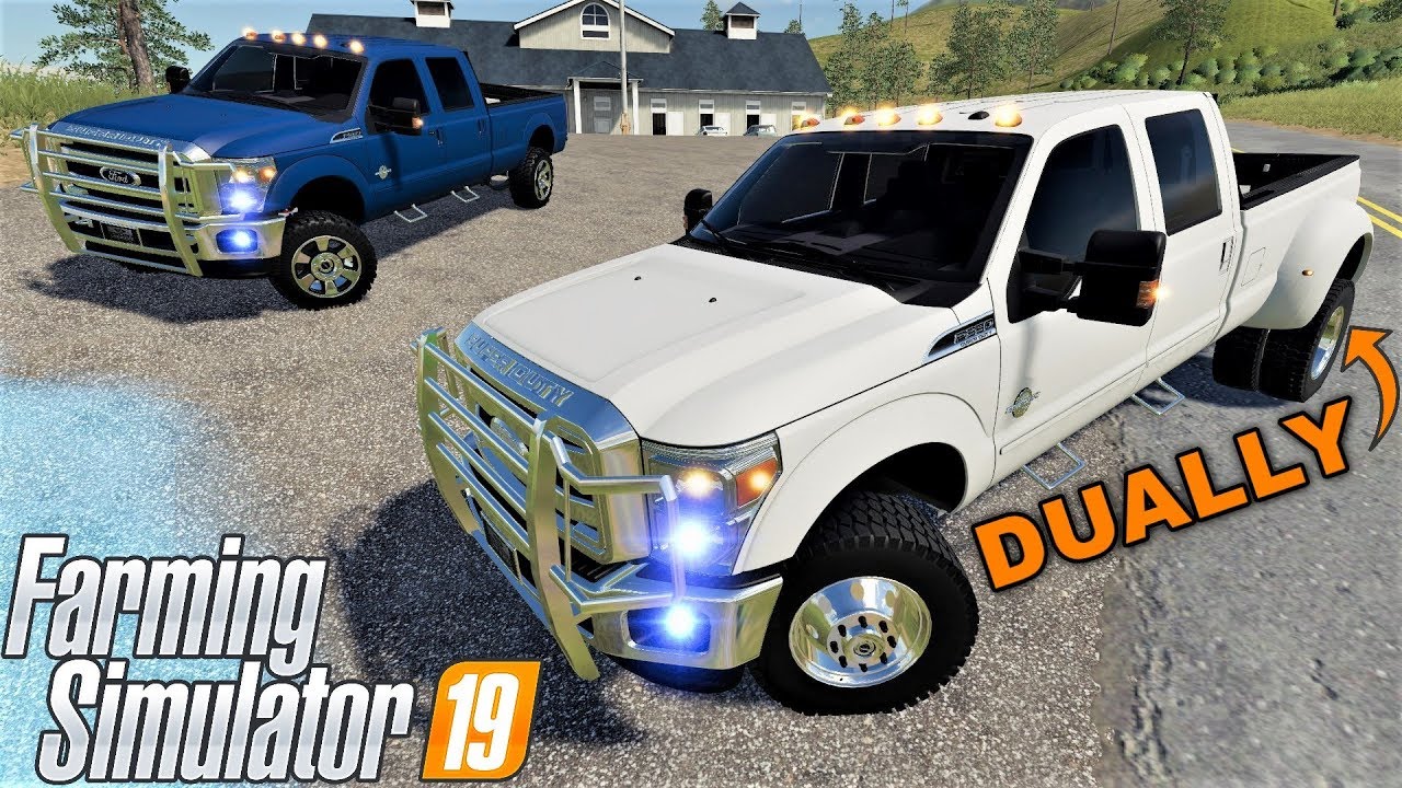 Farming Simulator 19 New Ford F-350 Super Duty & Skid Steer Trailer Best FS19 Mods So Far!
