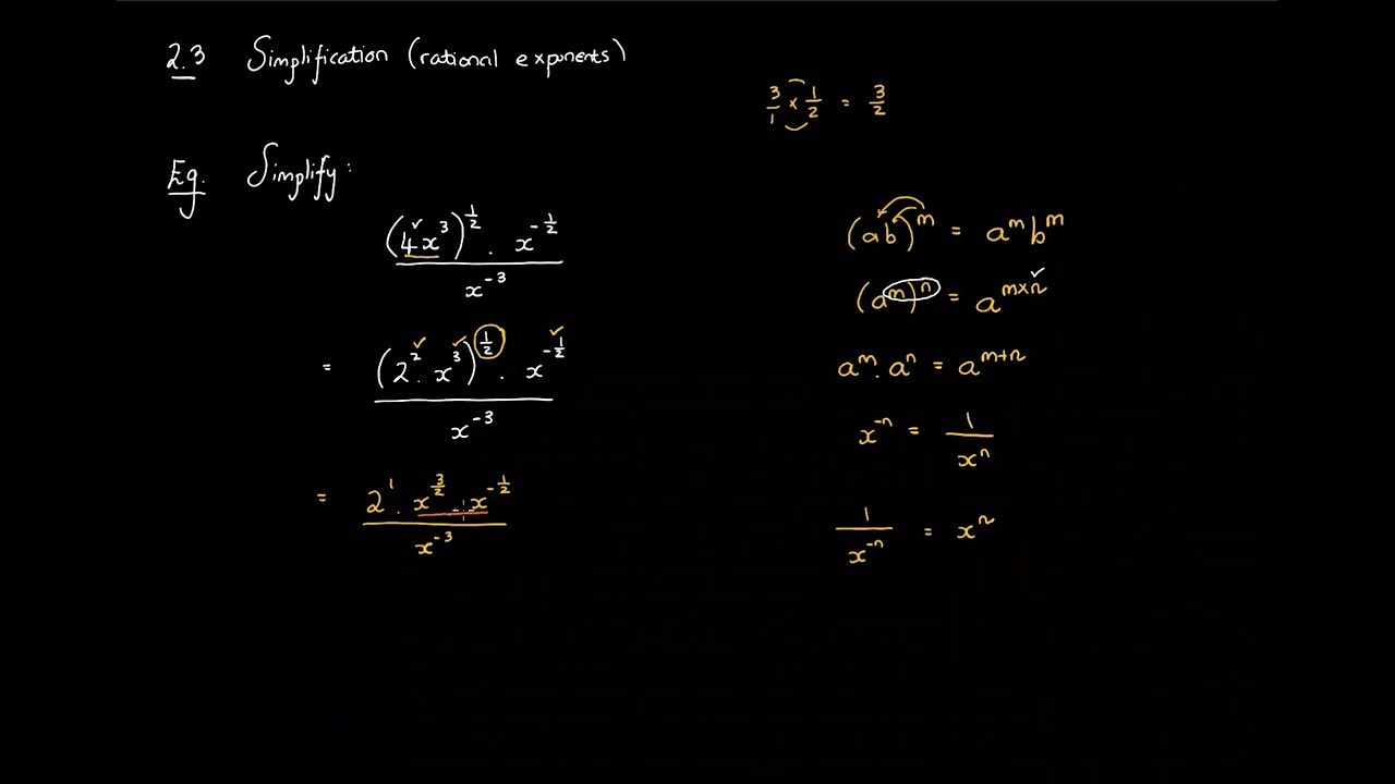 2.3 - Simplification of Expressions with Rational Exponents