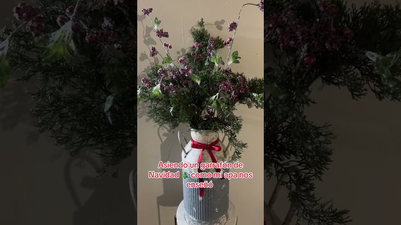 Tutorial arreglo Navideño  de Arbol natural #tutorial #navidad  