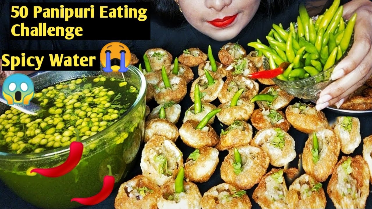 SPICY 🔥 50 PANIPURI EATING CHALLENGE 🌶 | 😱😱 GOLGAPPA CHALLENGE || EATING CHALLENGE || FOOD CHALLENGE