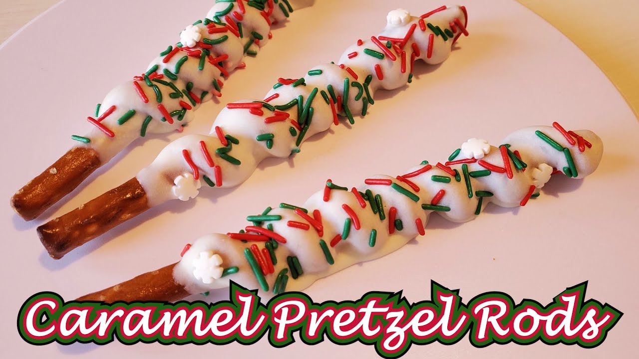 Holiday Treats!! | Easy Holiday Decorated Chocolate covered Caramel Pretzel Rods | Full Tutorial