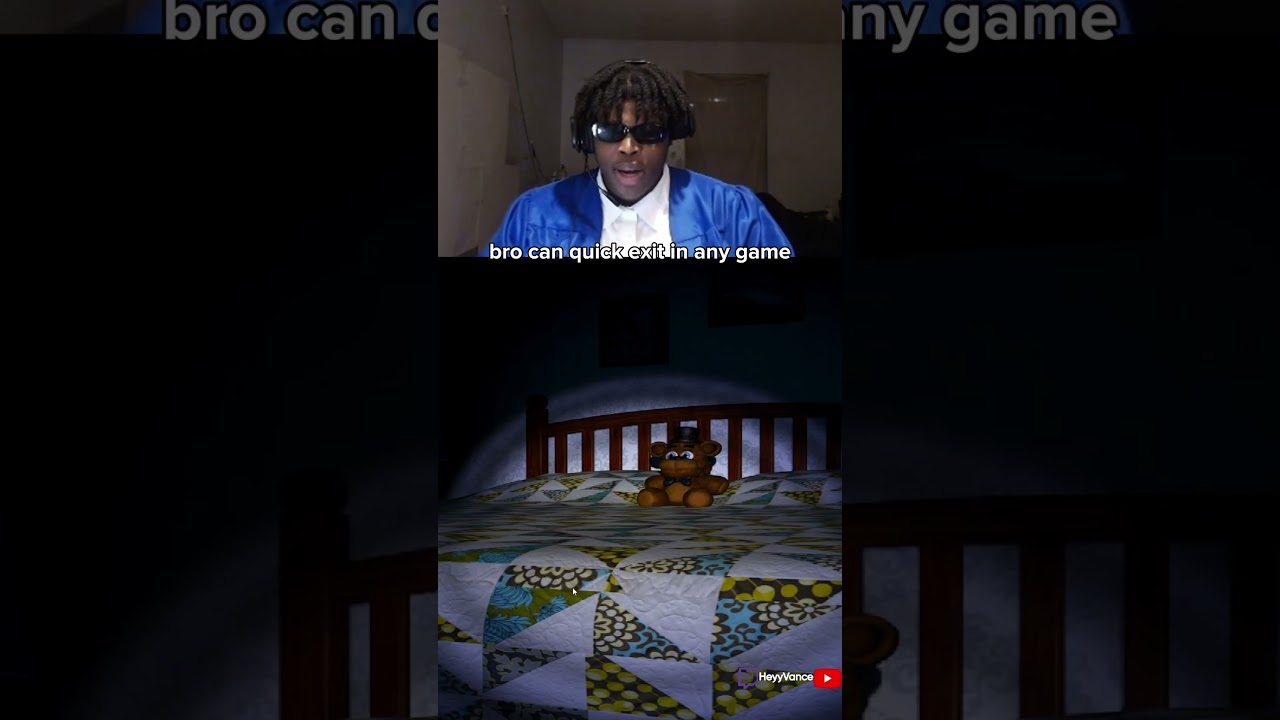 bro can leave quick in any game 😂 (Twitch: HeyyVance) #fnaf #gaming #viral #shorts #funny