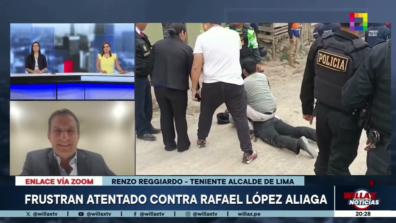 Willax Noticias - OCT 10 - RENZO REGGIARDO HABLA SOBRE EL ATENTADO HACIA L&Oacute;PEZ ALIAGA | Willax