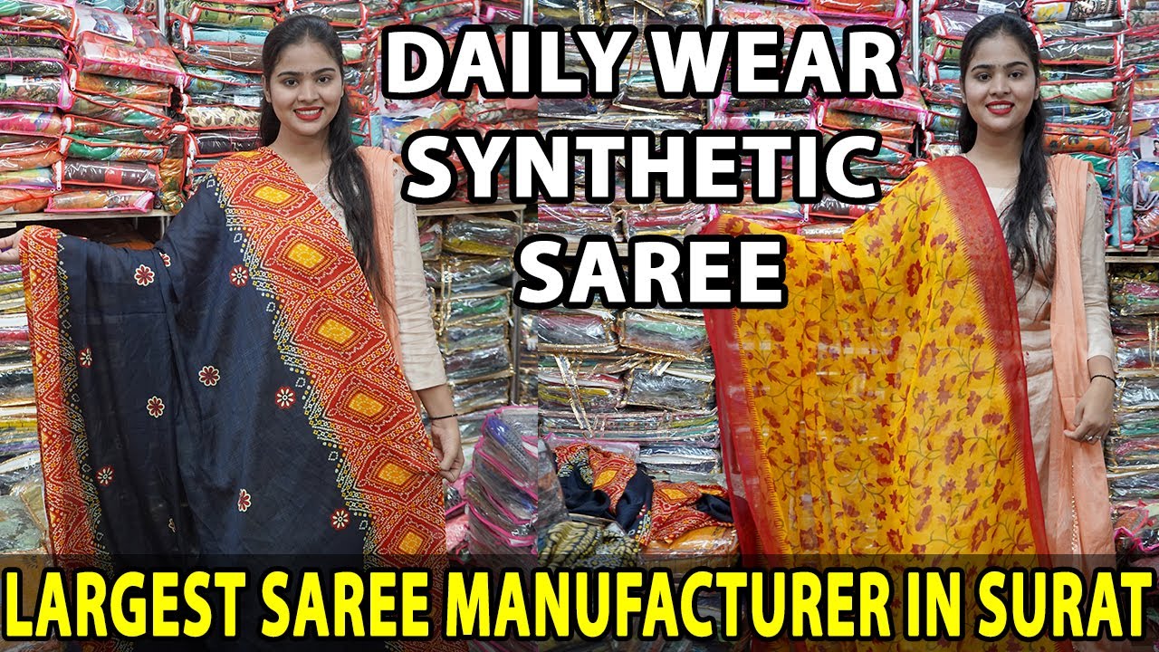 Daily Wear Saree Manufacturer, Daily Wear Saree Wholesaler, Saree Factory Surat