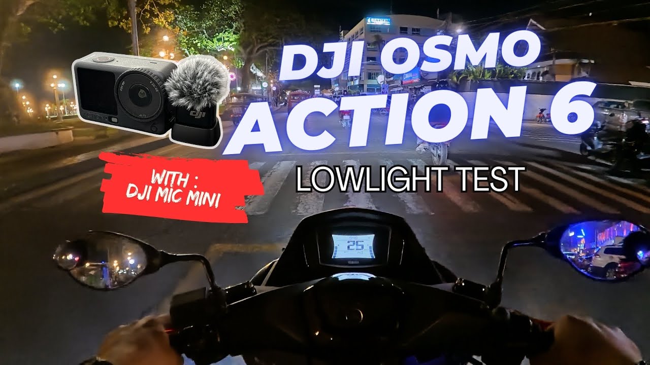 DJI Osmo Action 6 + DJI Mic Mini | Night Ride Audio & Low Light Test