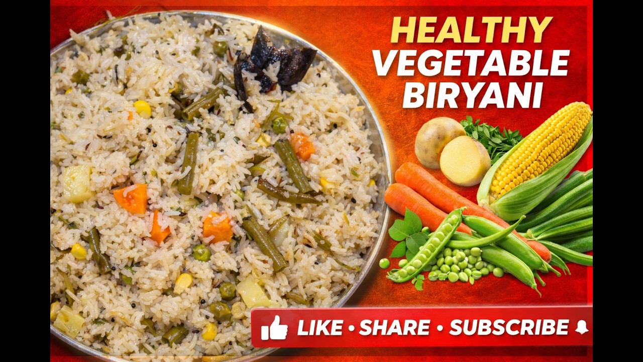 Hotel Style Vegetable Biryani at Home | Step-by-Step Recipe