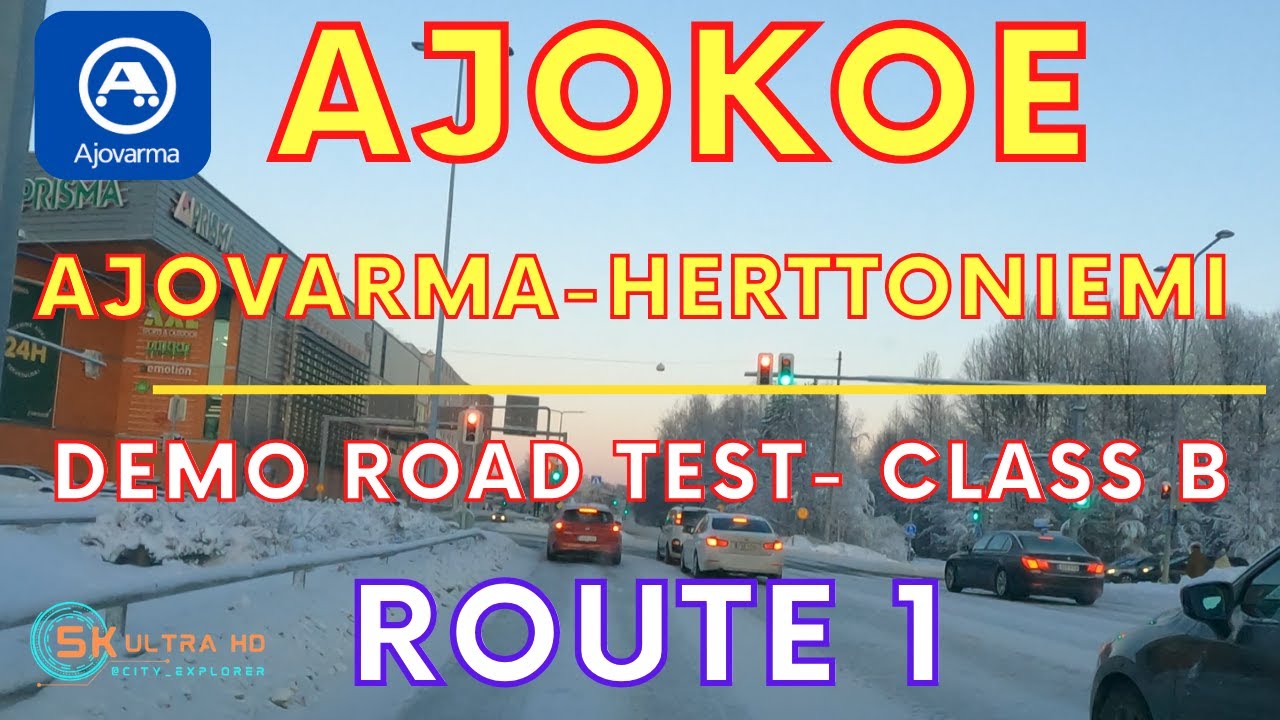Helsinki Driving Test Tips: Dashcam Tour Of Ajokoe Herttoniemi Route 1 In 4K | City Explorer
