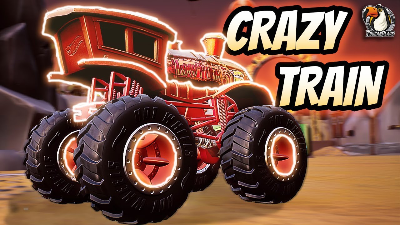 🚂 Сумасшедший поезд Loco Punk покоряет вулкан! 🔥 | Трюковой хаос на Hot Wheels Monster Truck