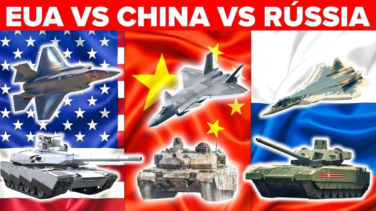 Como o poder militar dos EUA se compara ao da China e da R&uacute;ssia
