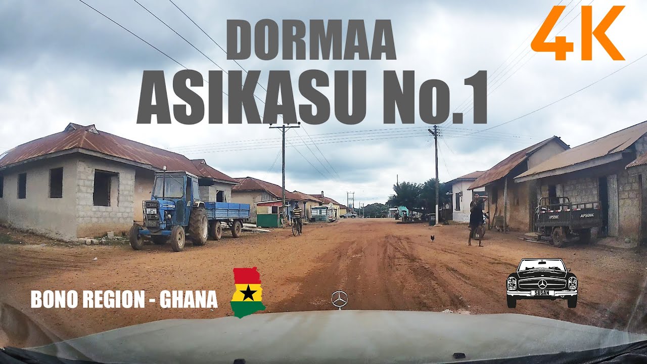 Dormaa Asikasu No.1 Drive Tour in the Bono Region of Ghana 4K