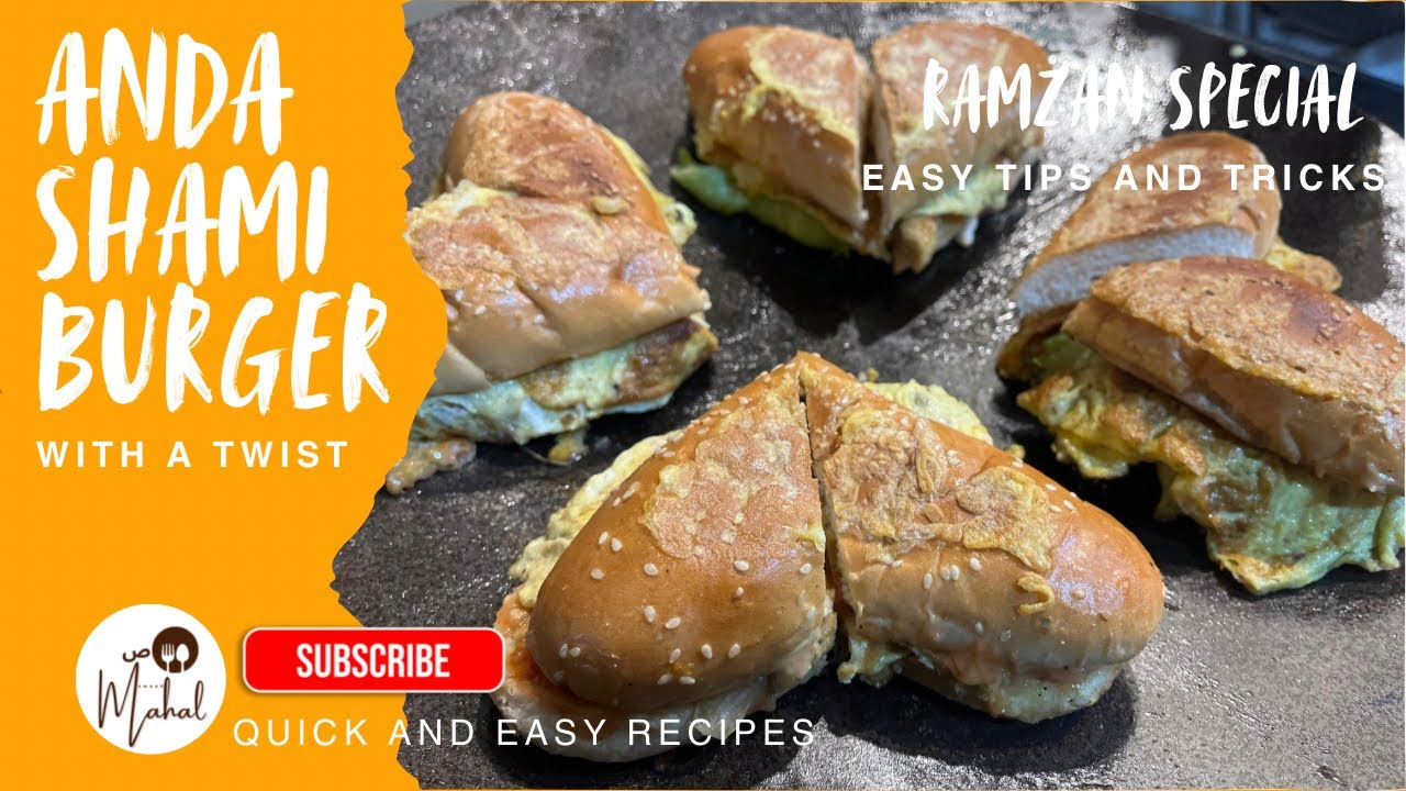 Anda Shami Burger Recipe | Ramzan Special Iftar Burger | Crispy & Juicy
