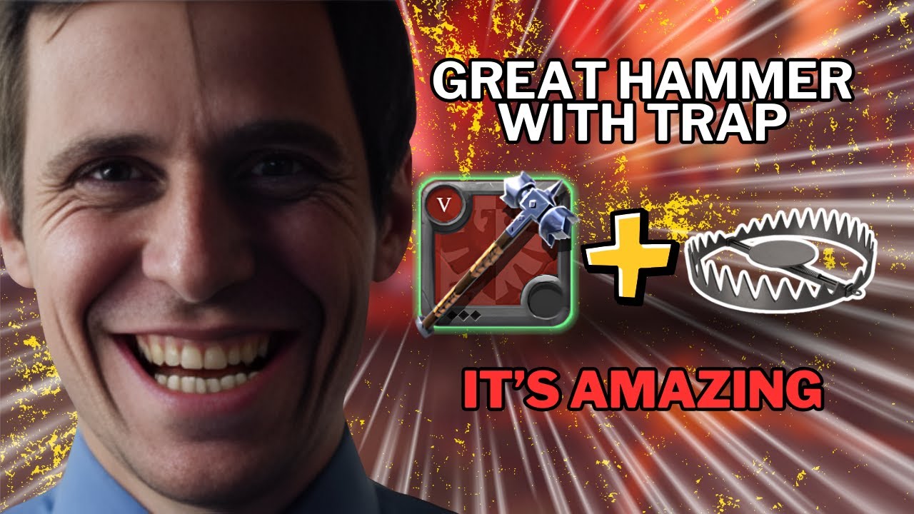 Trap Bait Fight Great Hammer It's Amazing | CORRUPTED DUNGEON | Albion Online PVP
