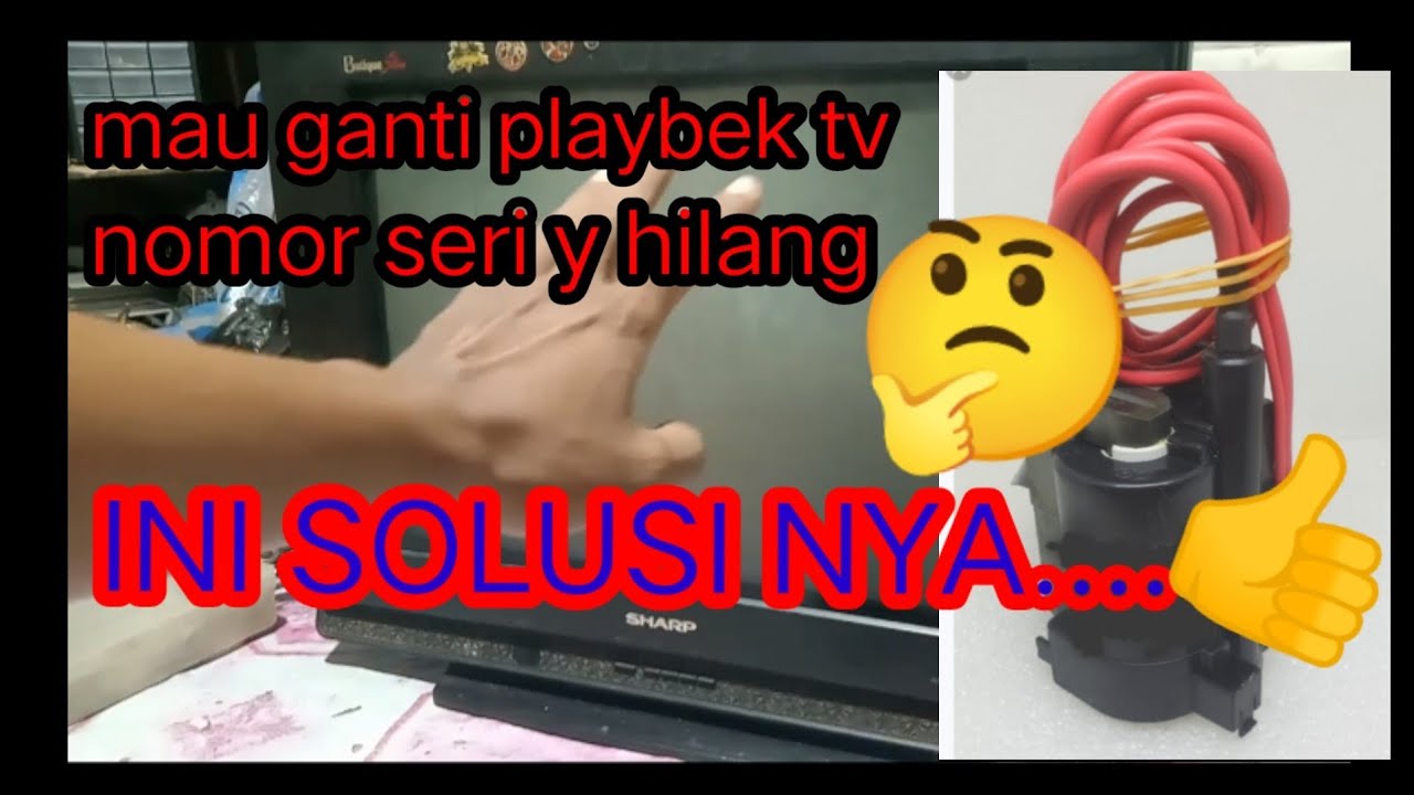 tv sharp batique slim playbek rusak. nomor seri hilang