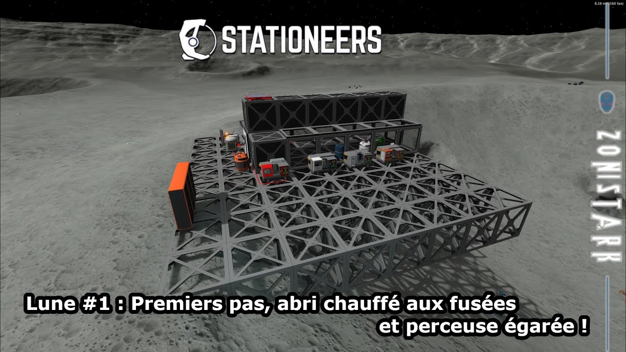 [FR] Stationeers – Lune #1 : Premiers pas, abri chauffé aux fusées et perceuse égarée !