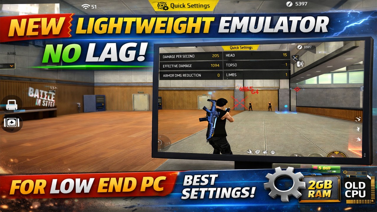 Best Lightweight Emulator For Low End PC | No Lag Gaming - Free Fire