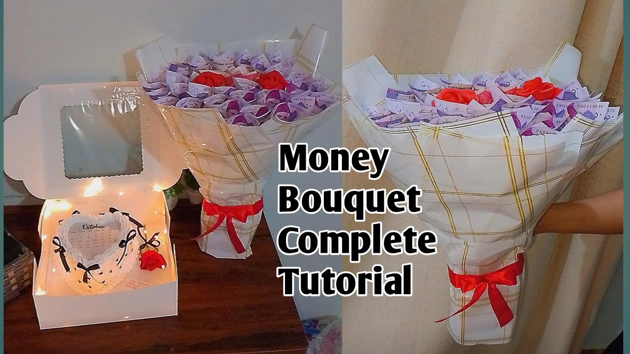 Money bouquet بنانے کا طریقہ Step by Step Complete video