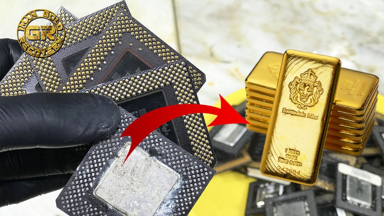 Извлечение золота из 58 процессоров Black Fiber CPU | Извлечение золота из процессоров CPU