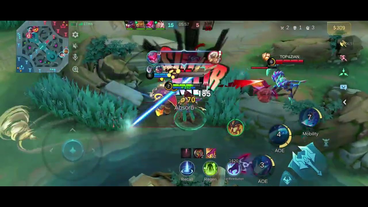 playing ml with my bf and my mother but enemy surrender 