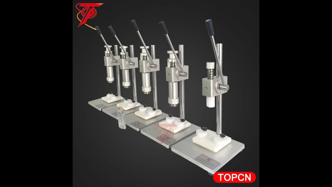 how to use handheld tabletop crimping machine for perfume bottles crimper equipment