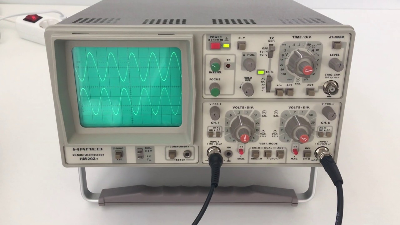 HAMEG HM-203-7 Oscilloscope (1985)  (#1) - short demo