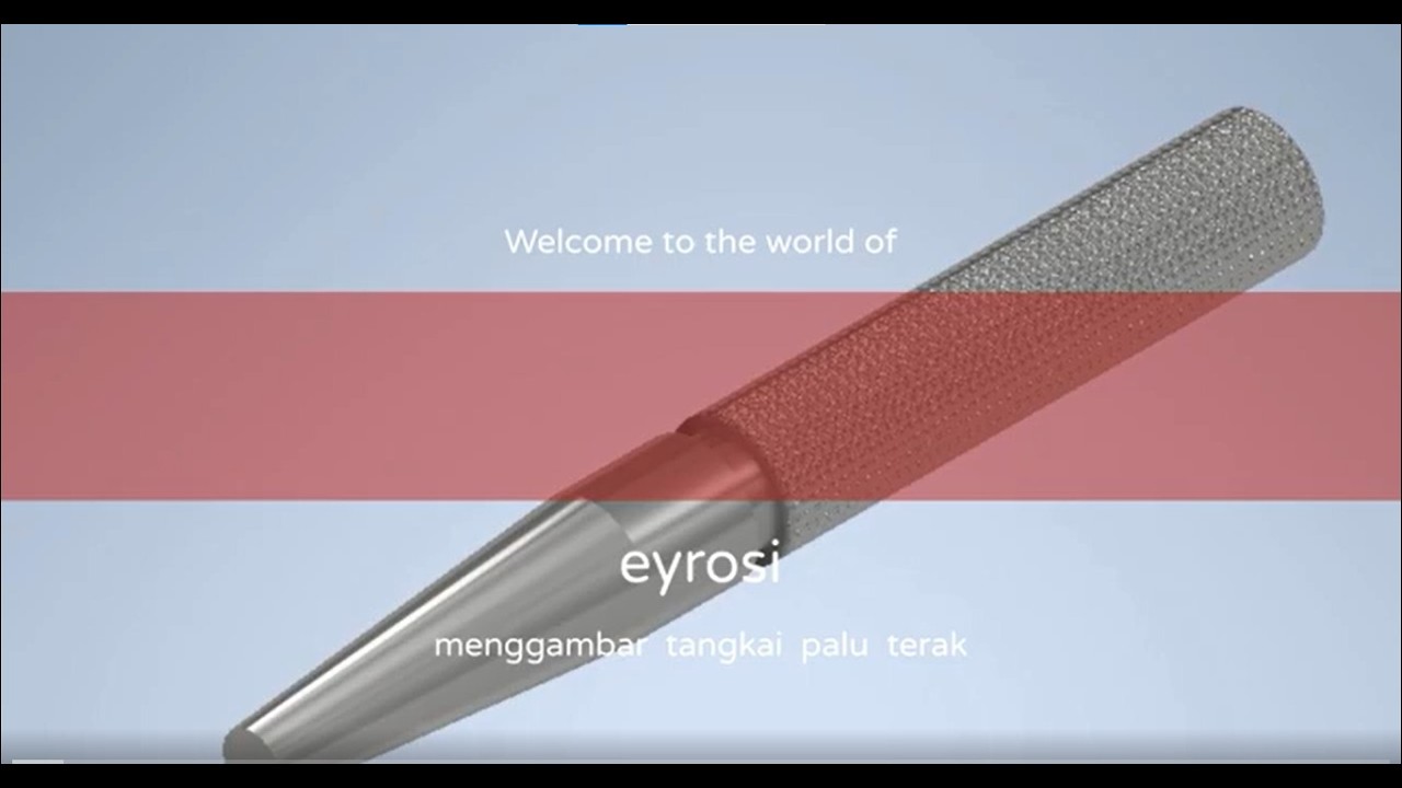 Menggambar Tangkai Palu Terak Menggunakan Autodesk Inventor - Part 2