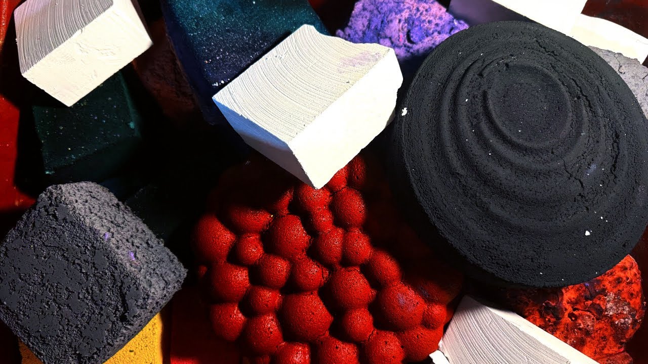 Homemade & Fresh Blocks Pasted Blocks Water Crush ASMR Oddly Satisfying Video