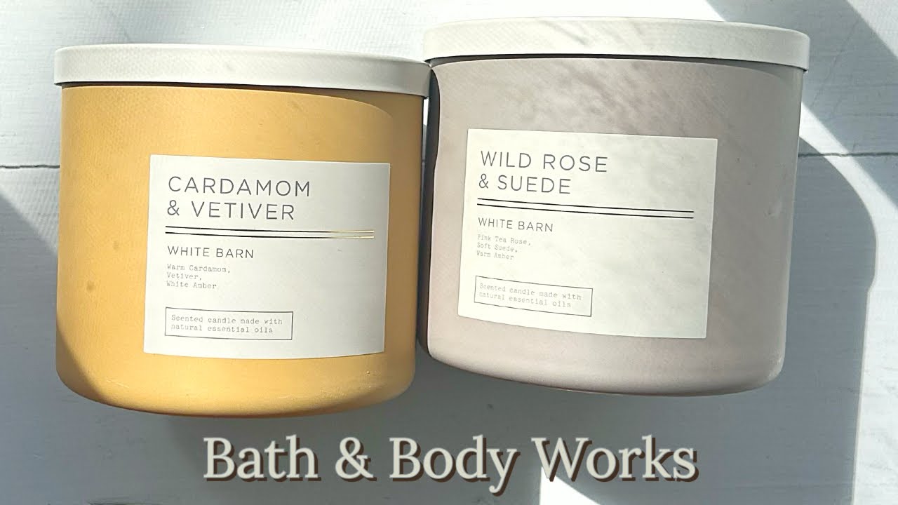 Cardamom & Vetiver 🥀 Wild Rose & Suede 🥀 from Bath & Body Works candle review