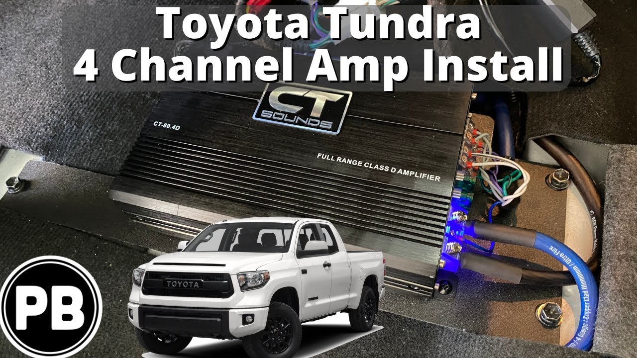 Установка 4-канального усилителя Toyota Tundra 2014–2021 гг.