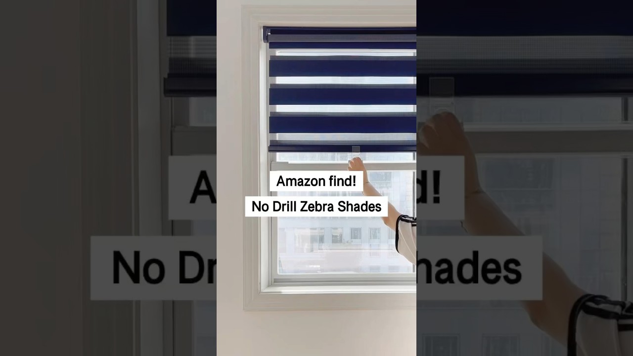 🌟 No-Drill Zebra Shades