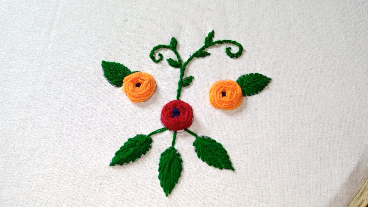 😍 Simple Flower Embroidery Design🌺 | Hand Embroidery For Beginner✨ | Made By