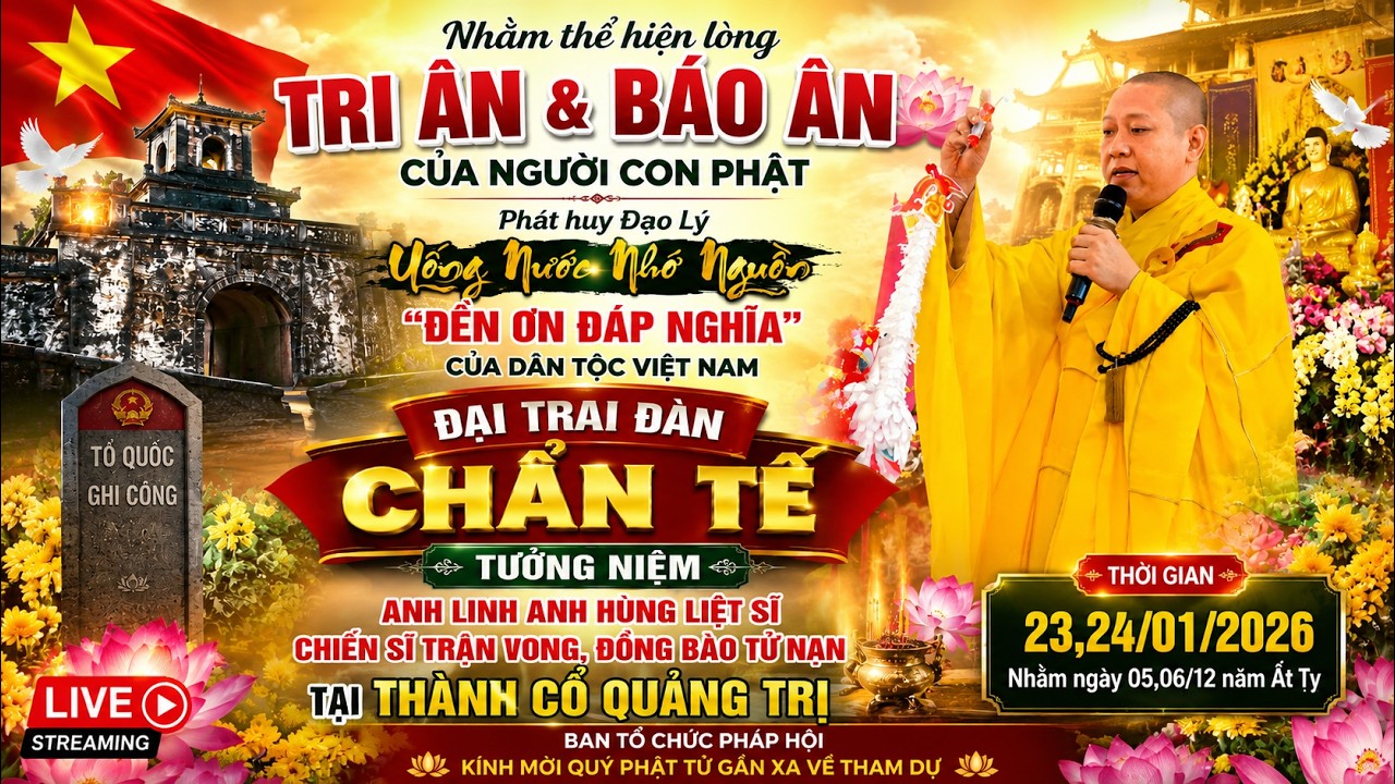 Khóa Lễ Khai Đàn Chẩn Tế Kỳ Siêu tại Thành cổ Quảng Trị 2026