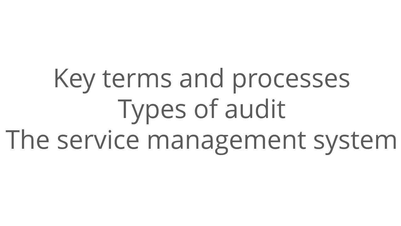 ISO20000 Foundation Course Certification Overview